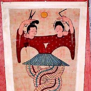 古代绢画《伏羲女娲图》透出胡人对中华文化认同